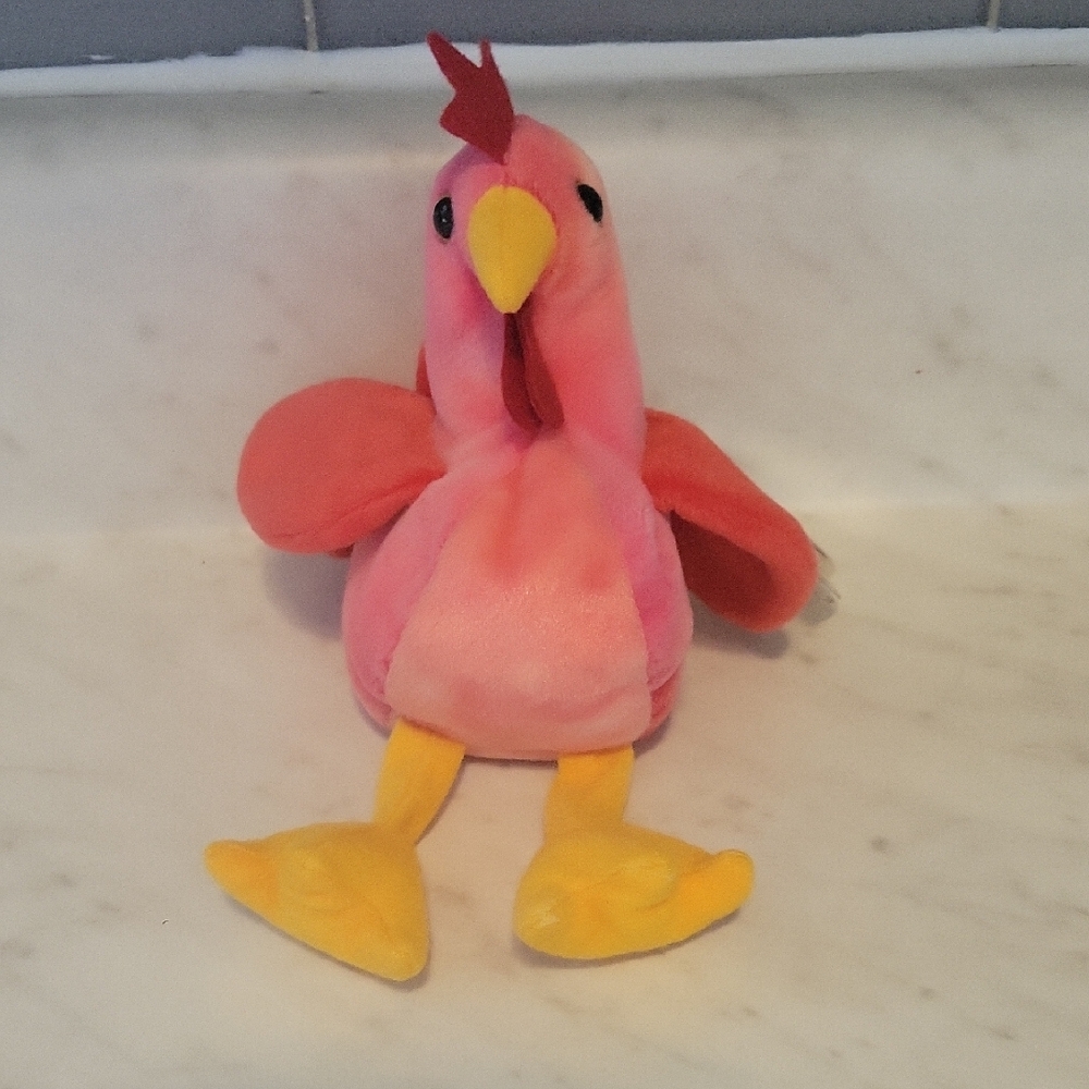 Ty Pink and Yellow Plush Bird Toy